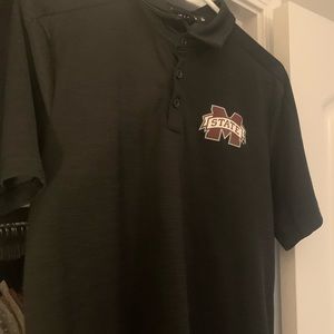 Mississippi State Adidas polo. Black. Size medium. Smoke free. Pet free.